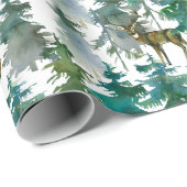 Bosdieren in het Forest Waterverf Pattern Cadeaupapier (Rol Hoek)