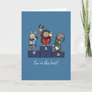 Bosdieren Je bent de beste! Cadeau Podium Kunst Kaart
