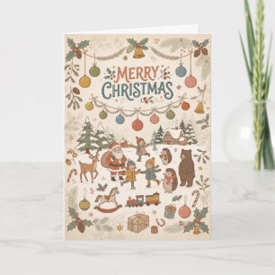 Bosdieren Kerstkaart Kaart