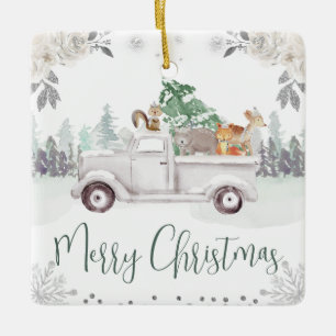 Bosdieren Kerstmis Keramisch Ornament