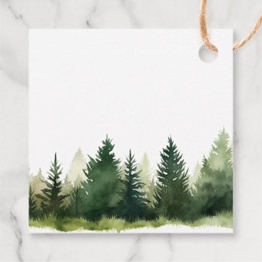 Bosdieren Kerstwinter baby shower Bedankjes Labels (Achterkant)