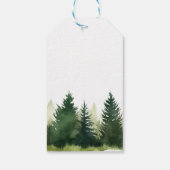 Bosdieren Kerstwinter baby shower Cadeaulabel (Achterkant)