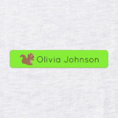 Bosdieren Kinder naam Iron On | Neonkleding Labels (Design 2)