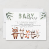 Bosdieren koud buiten Baby shower Kaart (Voorkant)