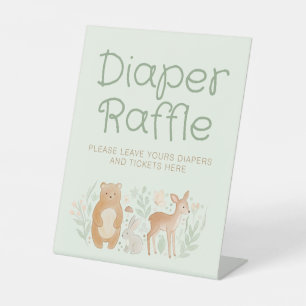 Bosdieren Luiers Verlootplaats Baby Shower Reclamebord Met Voetstuk