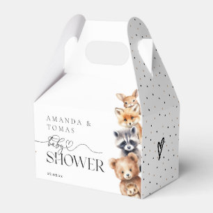 Bosdieren Modern Baby shower Bedankdoosjes