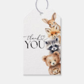 Bosdieren Modern Baby shower Cadeaulabel (Voorkant)