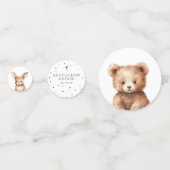 Bosdieren Modern Baby shower Confetti (Achterkanten)