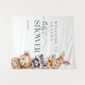 Bosdieren Modern Baby shower Wandkleed (Voorkant (horizontaal))