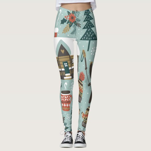Bosdieren:  naadloos. leggings (Voorkant)