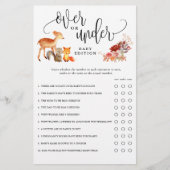 bosdieren onder de douche papier spel Kaart (Voorkant)