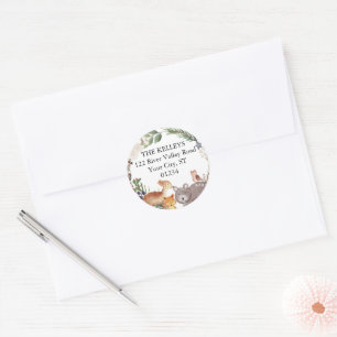Bosdieren Retouradres Ronde Sticker