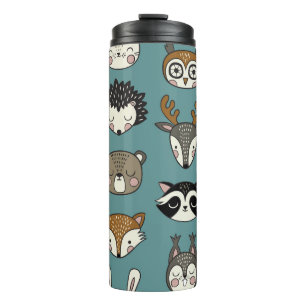 Bosdieren Schattige  patroon Thermosbeker
