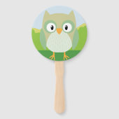 Bosdieren Uil Hand Fan Handwaaier (Achterkant)