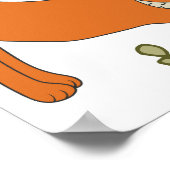 Bosdieren: vossen, vogels patroon poster (Hoek)