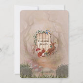 Bosdieren Whimsical bos baby shower Kaart (Achterkant)