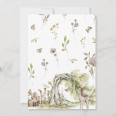 Bosdieren Wilde Eén Eerste Verjaardag Kaart (Achterkant)