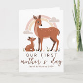 Boseland Hert Moeder Baby Eerste Moederdag Kalmte Kaart (Voorkant)