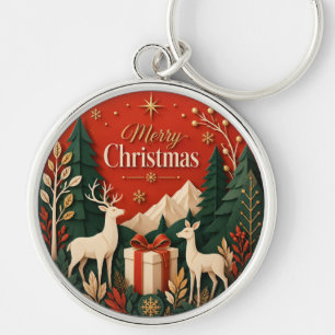 Boseland Herten Kerstcadeau Sleutelhanger