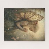  bosfee met bloemenkroon legpuzzel (Horizontaal)