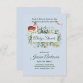 Bosflora en -fauna BABY SHOWER Uitnodigingen (Voorkant / Achterkant)