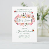 Bosflora en -fauna BABY SHOWER Uitnodigingen (Staand voorkant)