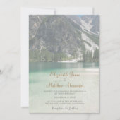 Bosgebergte Pine Trees Wedding Kaart (Voorkant)