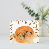 bosgebied Briefkaart vossen (Staand voorkant)