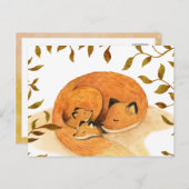 bosgebied Briefkaart vossen (Voorkant / Achterkant)