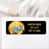 bosgebied moonlight volle maan wolf etiket (Insitu)