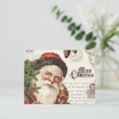  bosgebied Santa Feestdagenkaart (Staand voorkant)