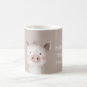 Bosgelukkig Roze Varken Koffiemok