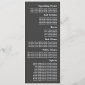 Bosgrijs, Restaurant Slimline Menu (Achterkant)