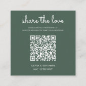 Bosgroen | Deel de Love QR-code Informatiekaartje (Voorkant)