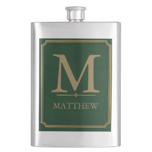 Bosgroen en gouden monogram flacon