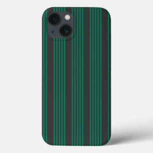 Bosgroen en houtskoolvezel strips iPhone 13 hoesje