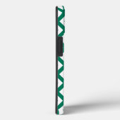Bosgroen en wit diamantpatroon Hoesje-Mate i Case-Mate iPhone Case (Achterkant / Rechts)