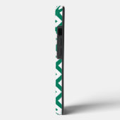 Bosgroen en wit diamantpatroon Hoesje-Mate i Case-Mate iPhone Case (Achterkant / Links)
