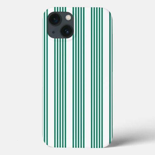 Bosgroen en wit vijf streepjespatroon Case-Mate iPhone case (Achterkant)