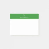 Bosgroen gemoderniseerde persoonlijke naammonogram post-it® notes (Voorkant)