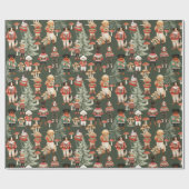 Bosgroen Hond Kerstmis Cadeaupapier (Vlak)