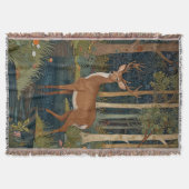 Bosgroen illustratie met rustieke boho deken (Voorkant)