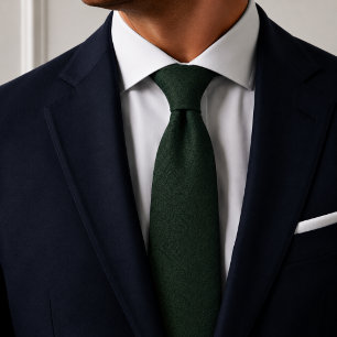 Bosgroen Jacquardpatroon Stropdas