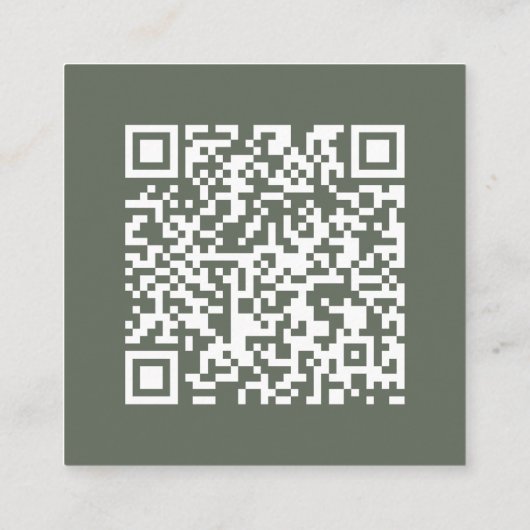Bosgroen | QR-code | Trouwreactie Informatiekaartje (Achterkant)