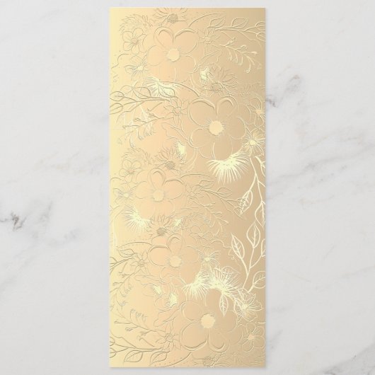 Bosgroen rustieke bruiloft menu (Achterkant)