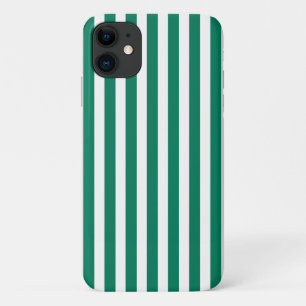 Bosgroene en witte snoepstrepen iPhone 11 hoesje