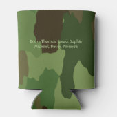 Bosgroene jagers, camouflage en druk op wilde dier blikjeskoeler (Achterkant)