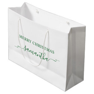 Bosgroene Kerstlint Swash Naam Groot Cadeauzakje