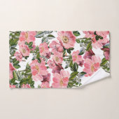  bosgroene roze koraalbloem handdoek (Handdoek)