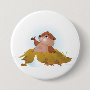 Bosh marmot knop ronde button 7,6 cm